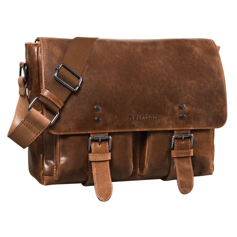 "Hunter" Leather Messenger Bag