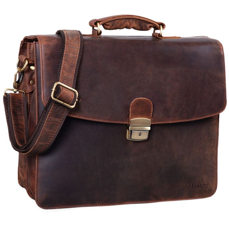 "Loris" Classic Briefcase Leather for Men