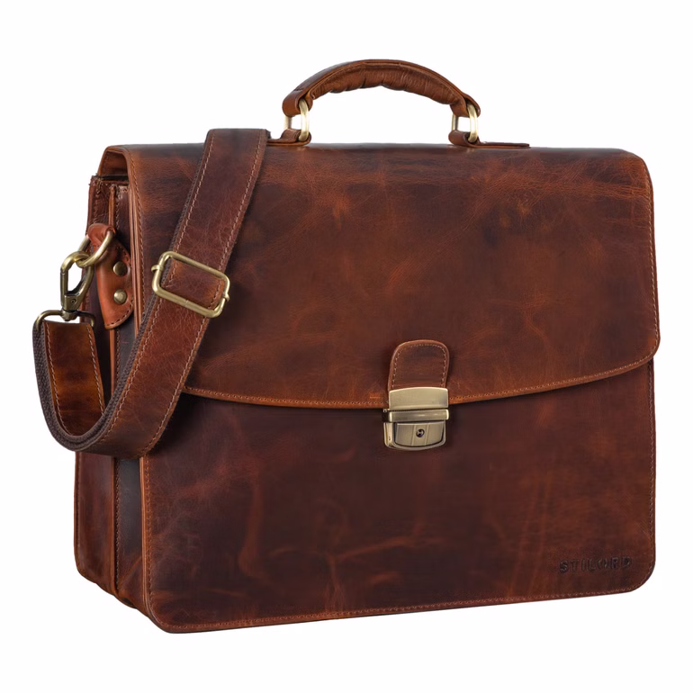 "Loris" Classic Briefcase Leather for Men "Loris" Classic Briefcase Leather for Men