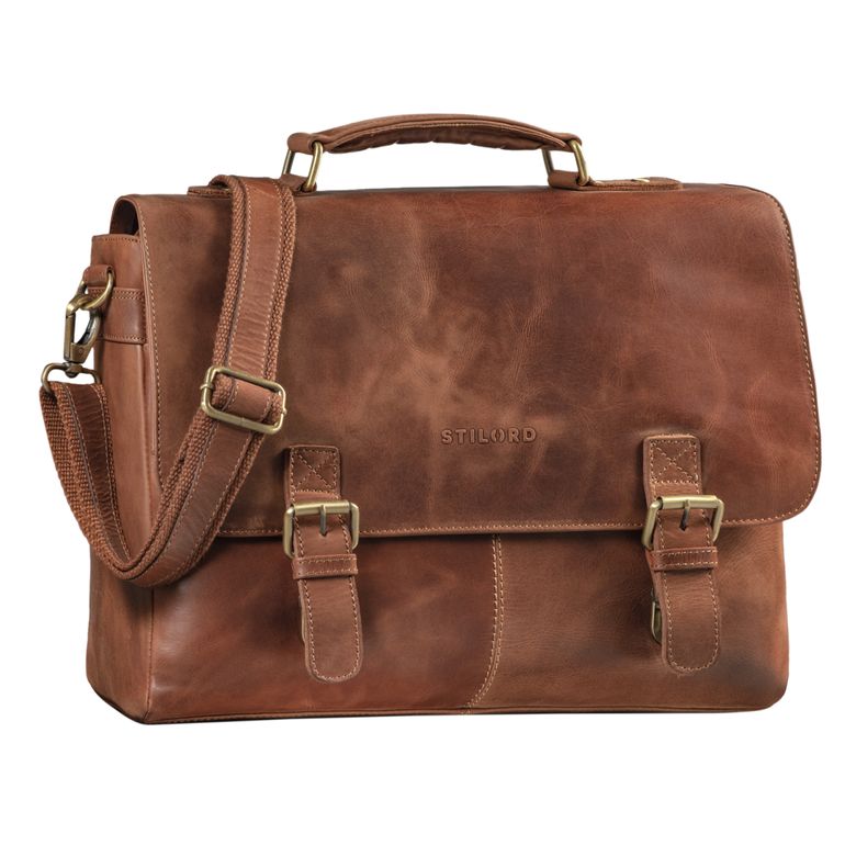 "Dorian" Vintage Business Briefcase Leather