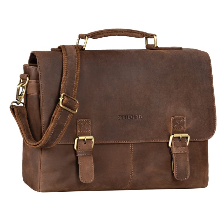 "Dorian" Vintage Business Briefcase Leather