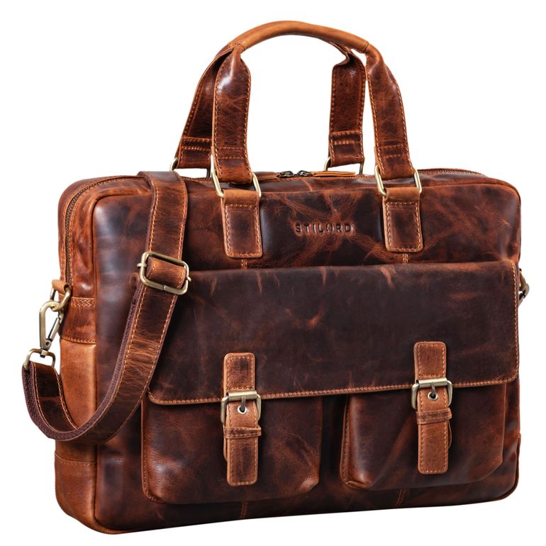 "Alonso" Vintage Business Bag Genuine Leather