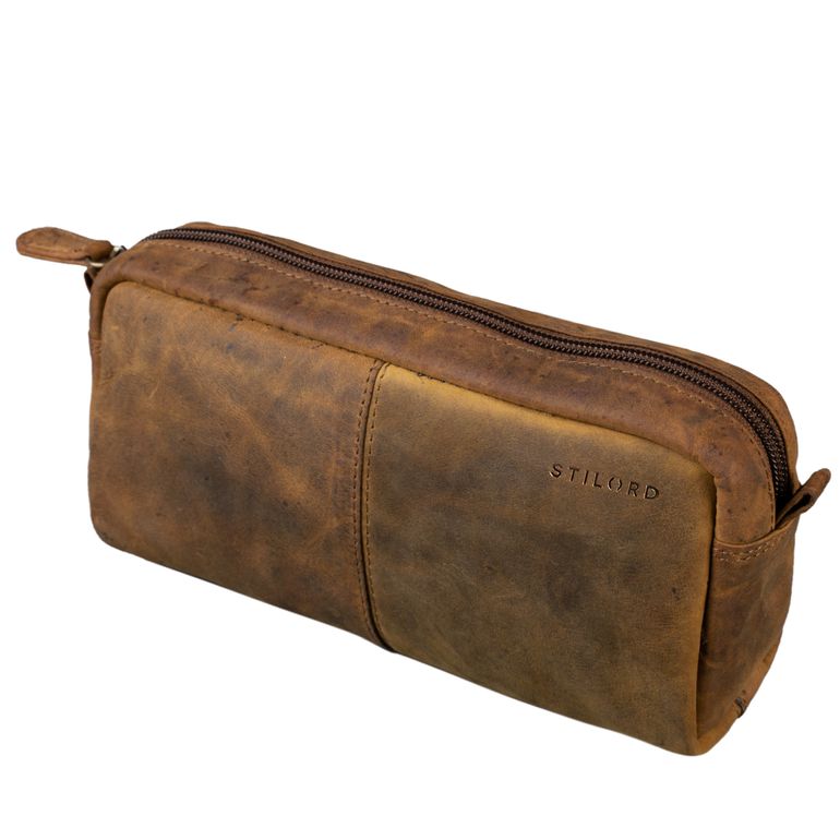 "Spencer" Vintage Pencil Pouch Leather