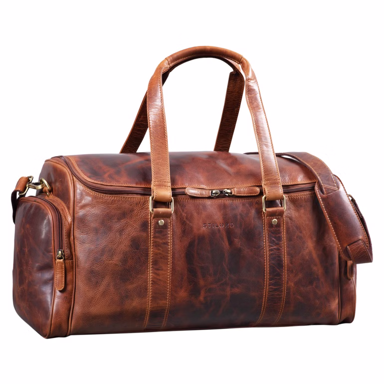 "Myles" Vintage Læder Rejsetaske til Mænd – Weekender Duffle Bag