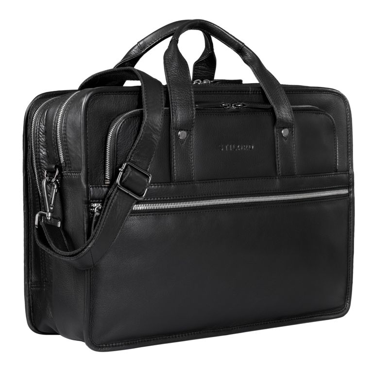 "Yves" Large Leather Briefcase Men