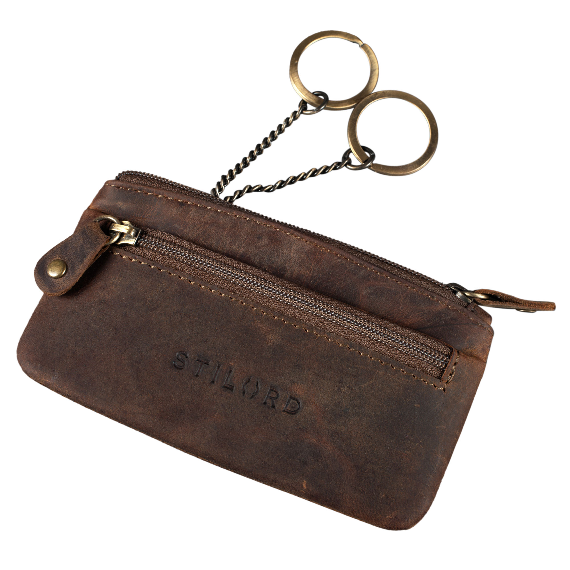 Spillbox Genuine Leather Coin Pouch /Key ring / Leather Keychain / Key  Holder for Home, car, bike with