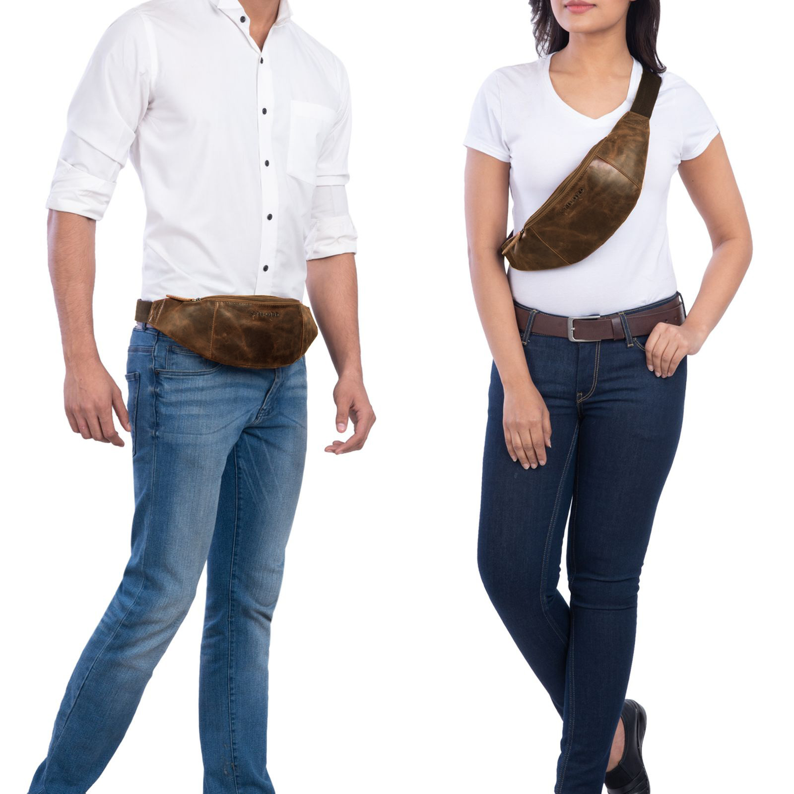 "Shawn" Large Bum Bag Leather STILORD