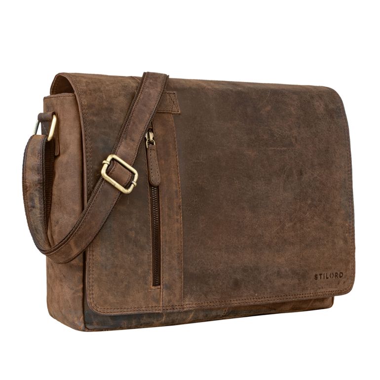 "Nicolas" Messenger Bag Laptop Bag Leather
