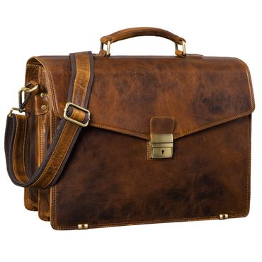 "Cosmos" Vintage Briefcase Leather XL