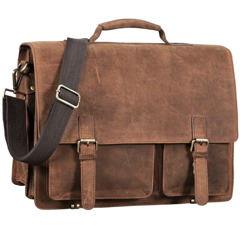 "Clifford" Vintage Leather Briefcase Brown