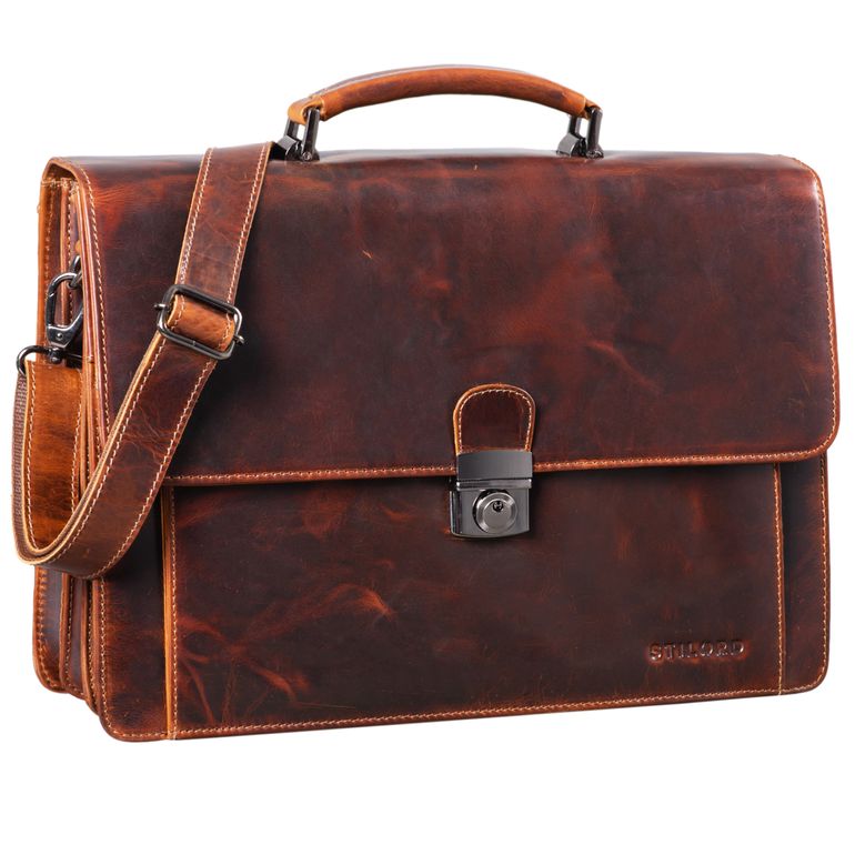 "Angelo" Classic Briefcase Bag Leather