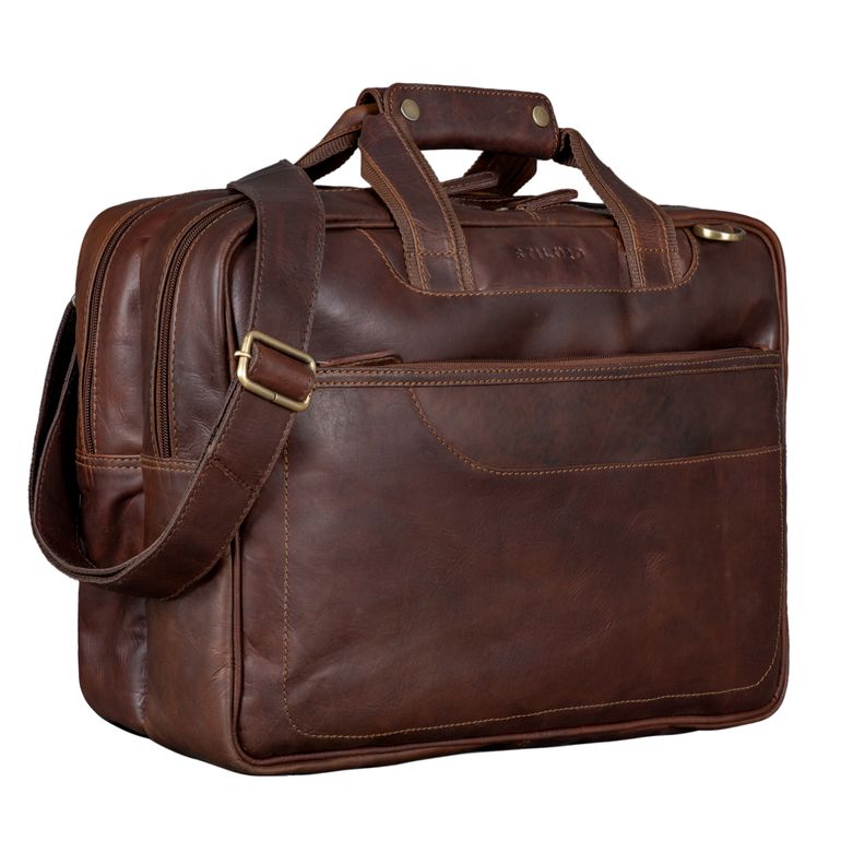 "Astor" Vintage Leather Satchel Bag