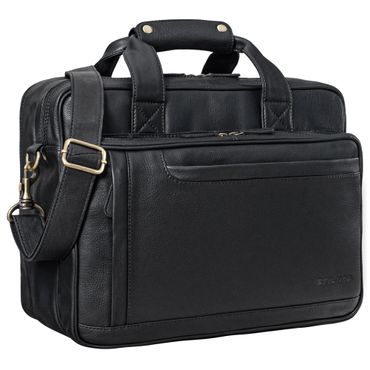 Excelsior XXL Laptoptas Heren Leer Grote Aktetas Laptop 17+ inch