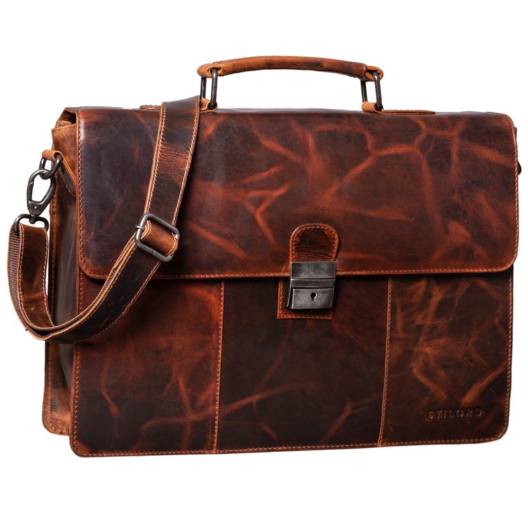 "Ravenna" Classic Genuine Leather Briefcase