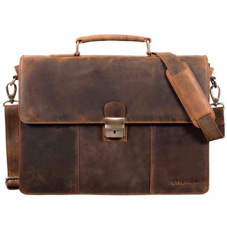 "Ravenna" Classic Genuine Leather Briefcase