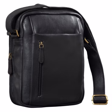 "Irving" Bolsa Vintage Couro Marrom Pequena para Ombro 10.1 Polegadas