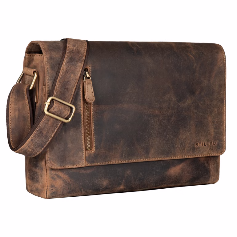 "Davis" Messenger Taška Kožená 13" Laptop – Vintage Umháněčka