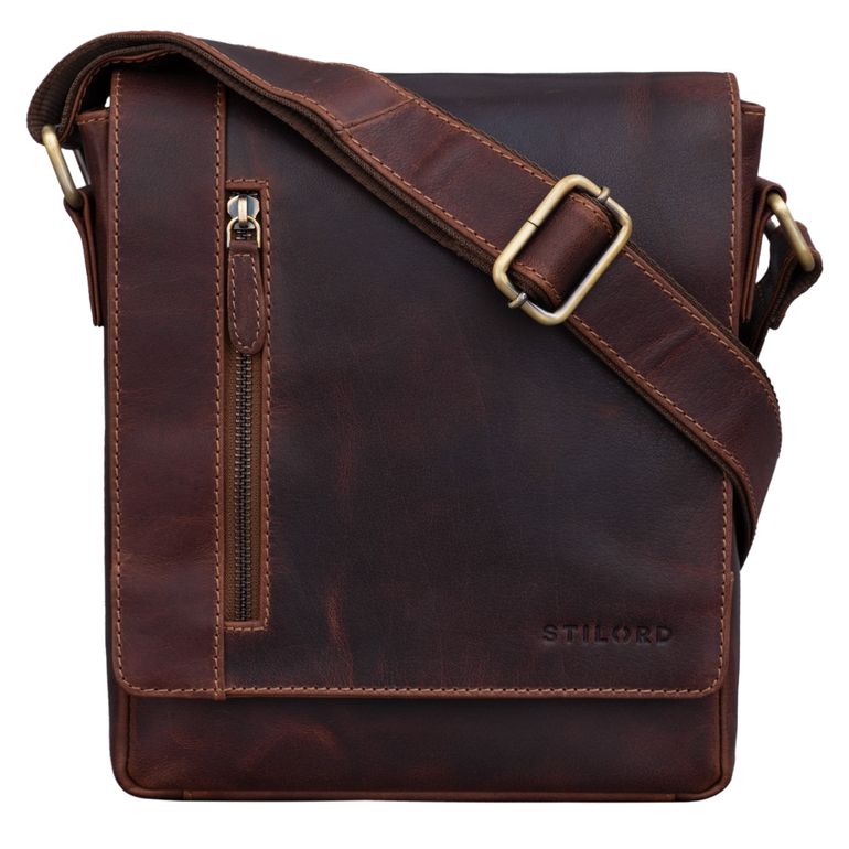 "Easton" Little Messenger Bag Real Leather...