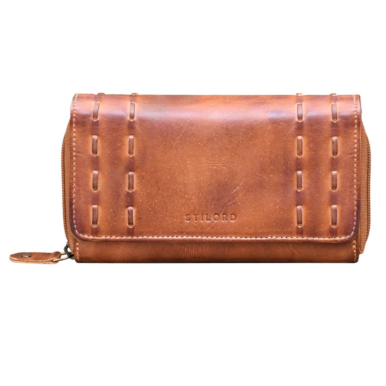 Carteira de Couro "Kate" Ladies Leather Wallet com protecção RFID