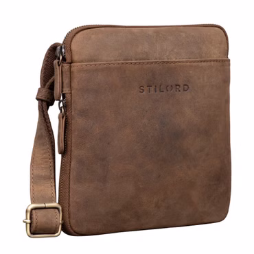 "Carson" Lille Læder Herrentaske Skuldertaske Vintage Messenger