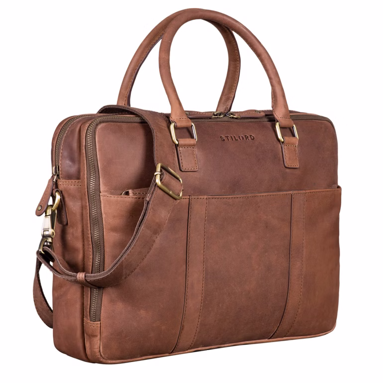 "Drake" Bolsa Executiva de Couro – Grande Pasta Vintage XL de Couro