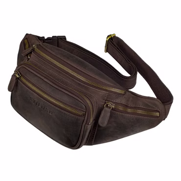 "Caspar" Bolsa de Couro Grande Vintage – Pochete Masculina para Homens