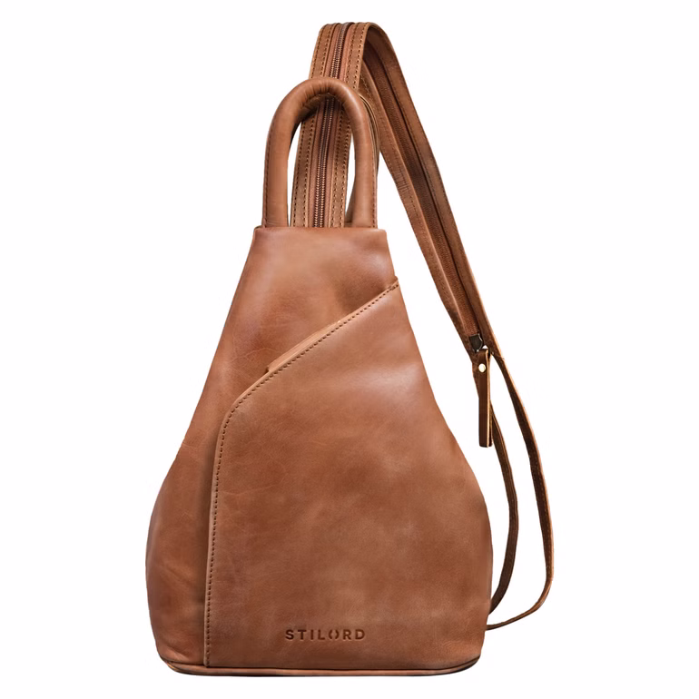 "Lyanna" Leren Sling Bag Dames 2-in-1 Crossbody Rugzak En Handtas