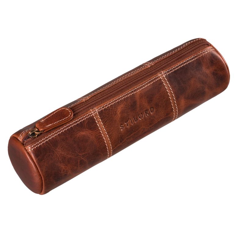 "Cato" Pencil Case Leather Vintage