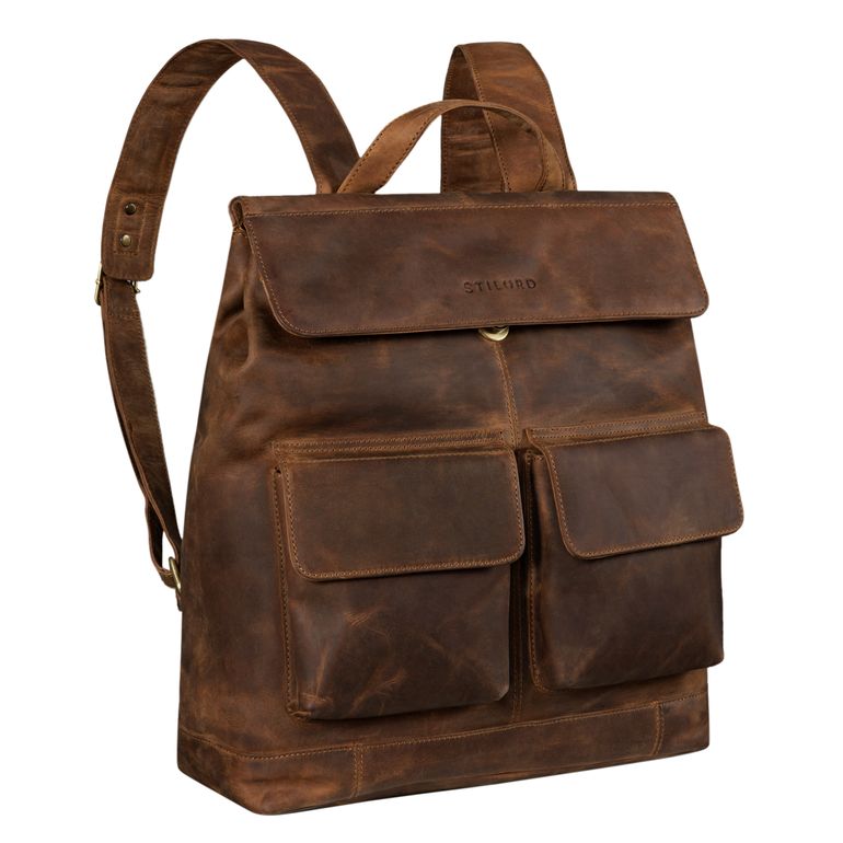"Drew" Large Leather Backpack 