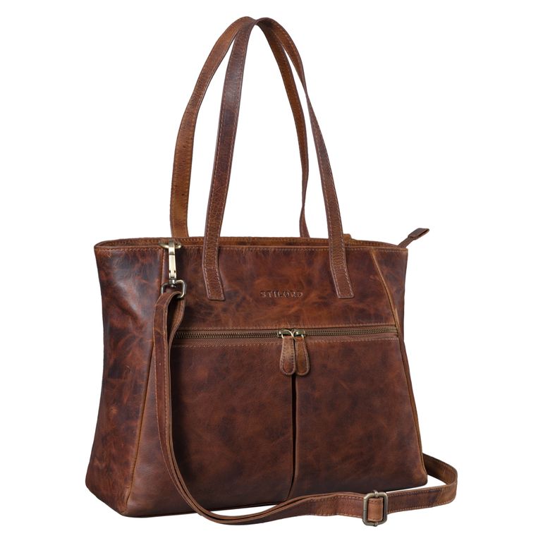 Gusti schoudertas nature - leren tas Mary L dames vrouwen kleine handtas vintage look Gusti schoudertas nature - leren tas Mary L dames vrouwen kleine handtas vintage look