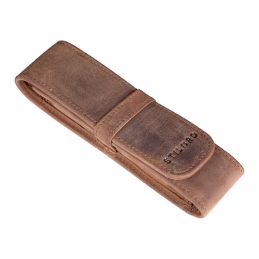 "Penn" Kožené Pouzdro Pero 2 Perá Kožené Etui Plnicí A Kuličkové Pero