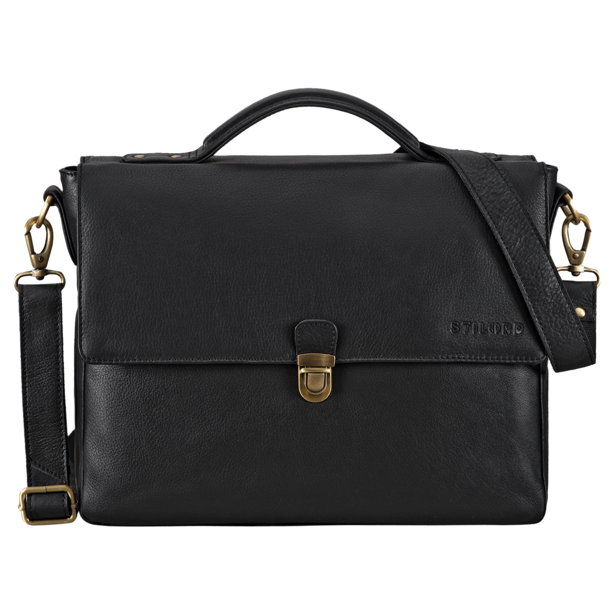 "Chase" Mens Work Bag Leather STILORD