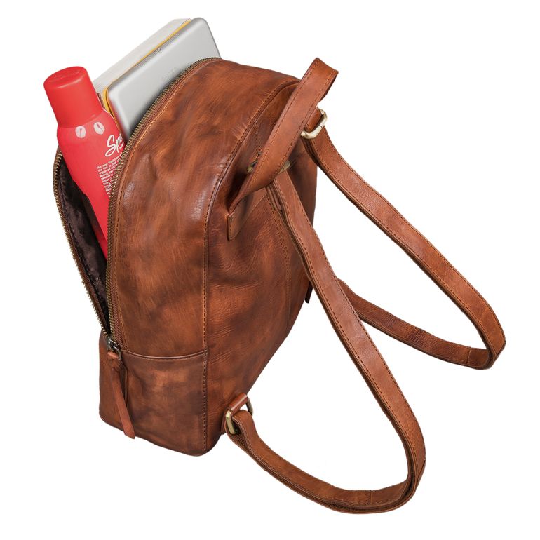 Leren Rugzak Dames | Cognac - | YOUR BAG FOR LIFE