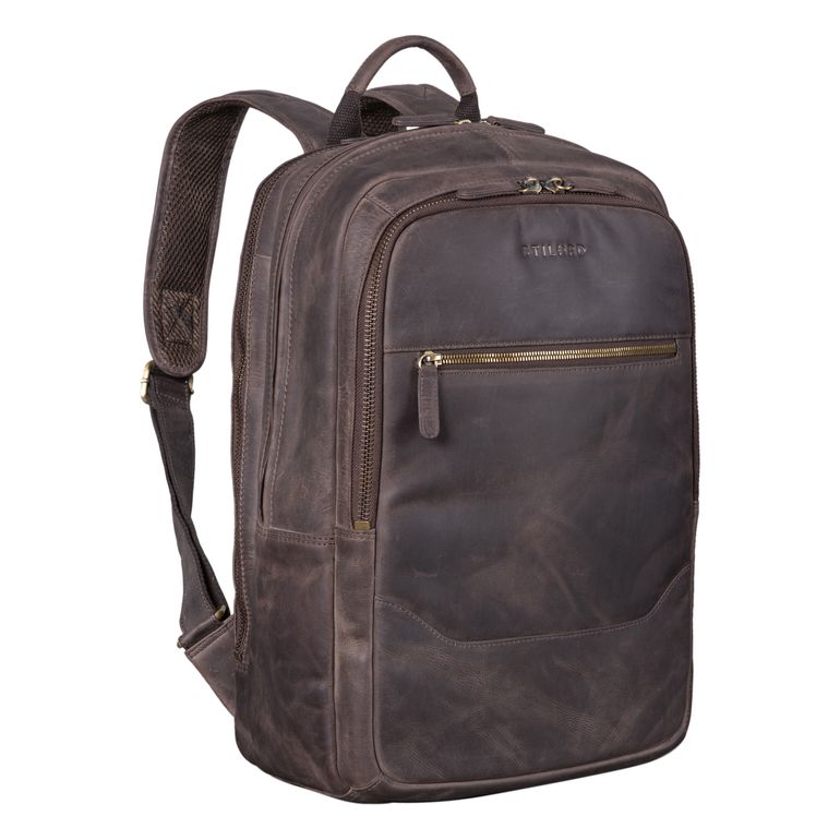 "Reece" Leather Laptop Backpack