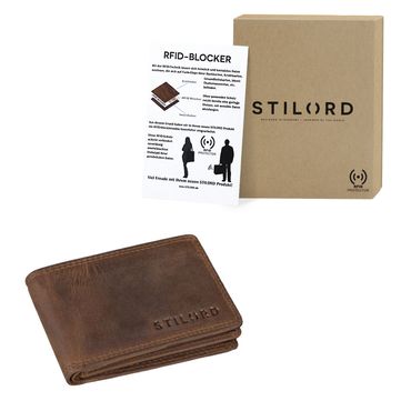 STILORD Claron Kleingeldbörse Leder Münzbeutel Vintage