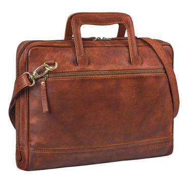 "Pierce" Leather Laptop Bag with Handle