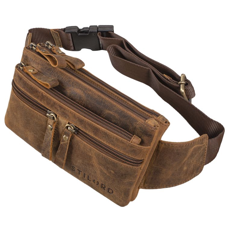 "Damian" Large Leather Belt Bag