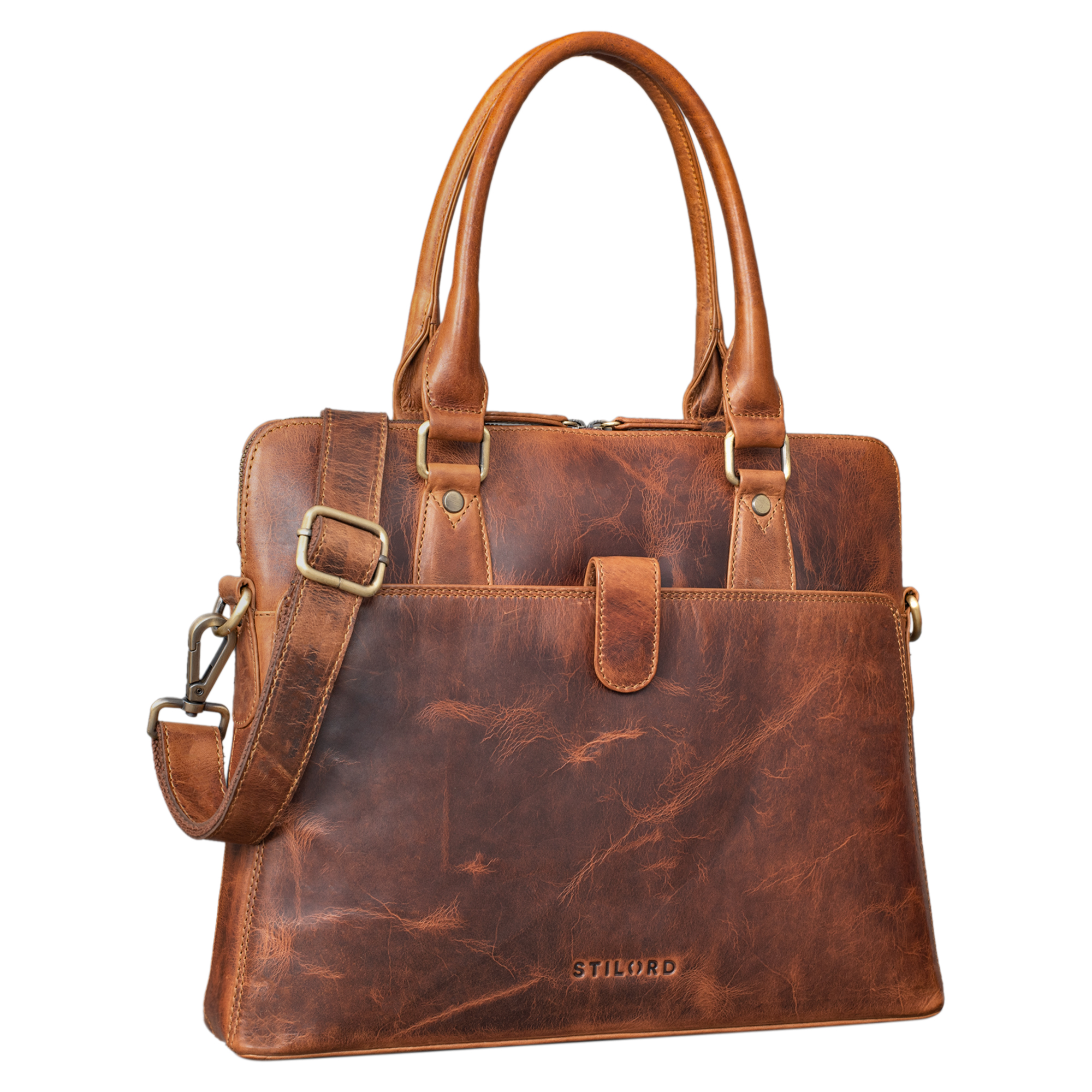 "Vivienne" Womens Leather Work Bag STILORD