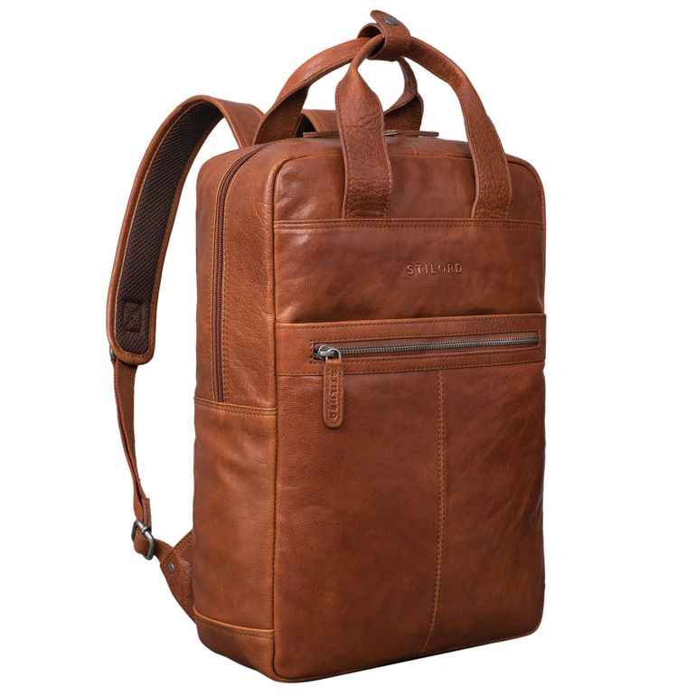 Kožený batoh "Bryn" s přihrádkou na notebook