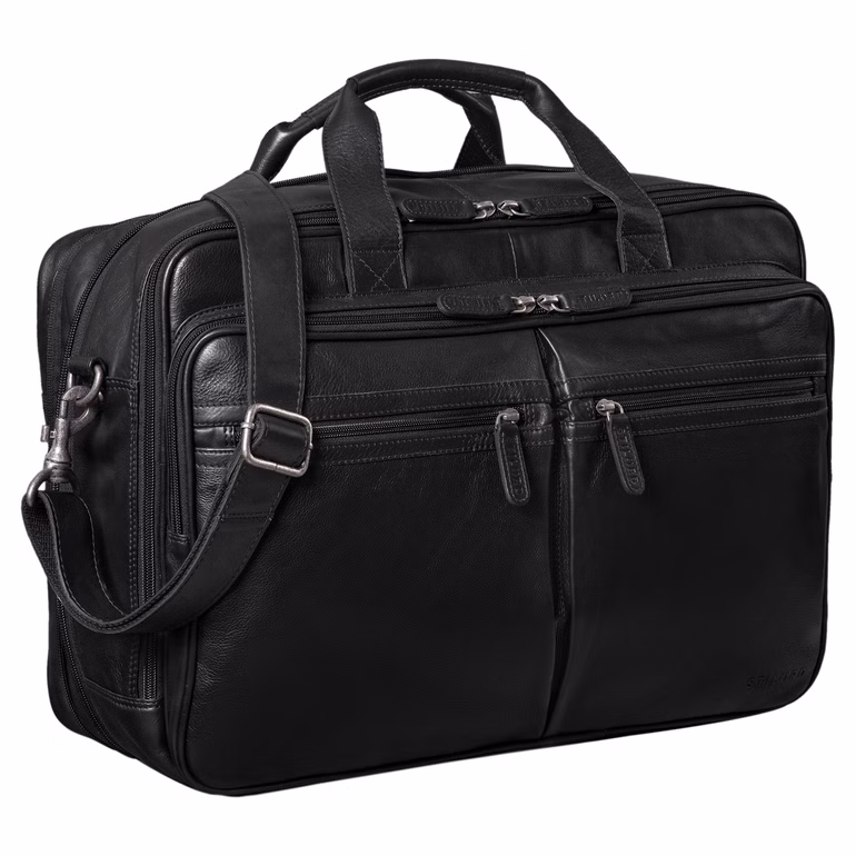 "Gigantus" XXL Læder Aktetaske til Laptop 17,3" - 19" 