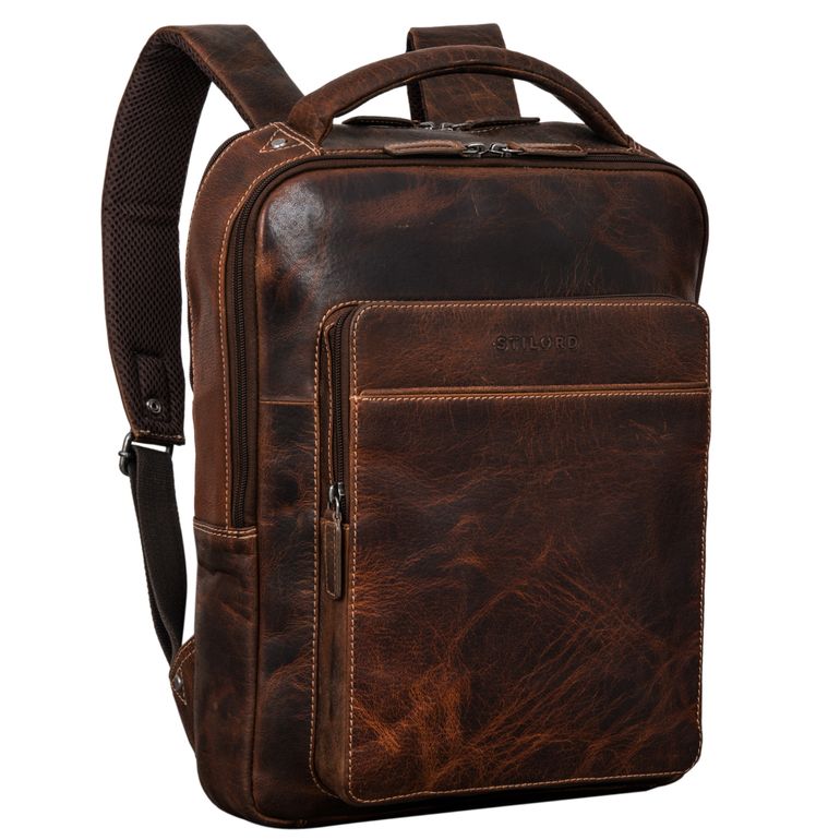 "Nicky" Laptop Backpack Leather Large Unisex