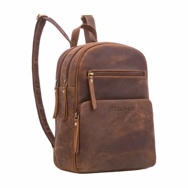 "Fabienne" Mochila Feminina Pequena de Couro Vintage Mini Daypack