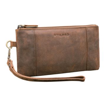 Grecia Clutch Bag Leer RFID Bescherming