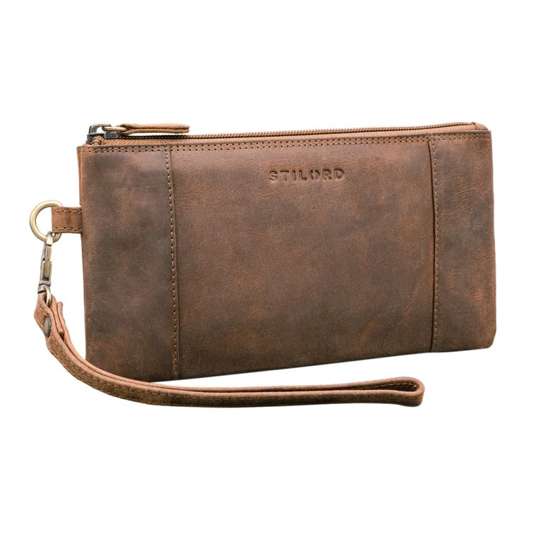 "Grecia" clutch læder vintage RFID-beskyttelse