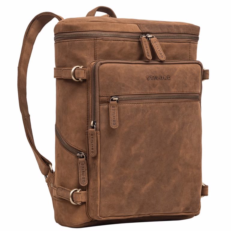 "Alvar" Mochila Executiva de Couro – Mochila para Laptop 15,6" 