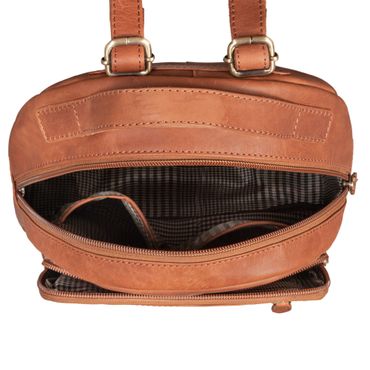 STILORD Sue Dames Rugzak in Leer – Elegante en Kleine Rugzak Leren voor Vrouw – Lederen Mini Stad Rugzak Antidiefstal Backpack - Echt Leder Rucksack voor Vrouwen Kleur:brandy - cognac