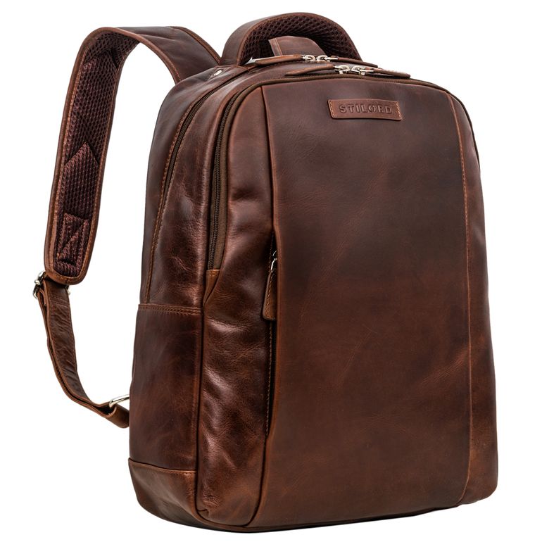 "Ennio" Backpack Leather Laptop Compartment 13.3 inch