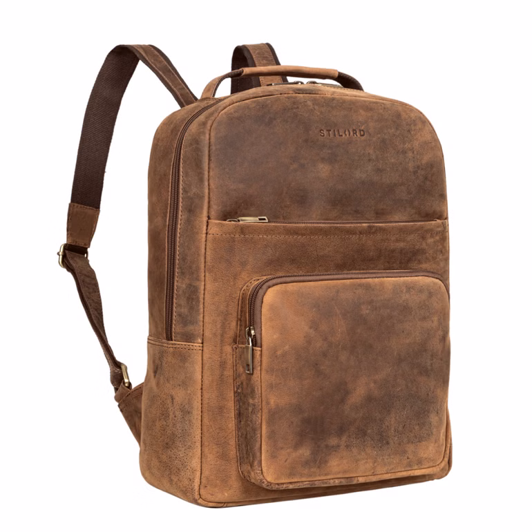 "Glover" Leren Rugzak Laptop 15.6 Inch "Glover" Leren Rugzak Laptop 15.6 Inch