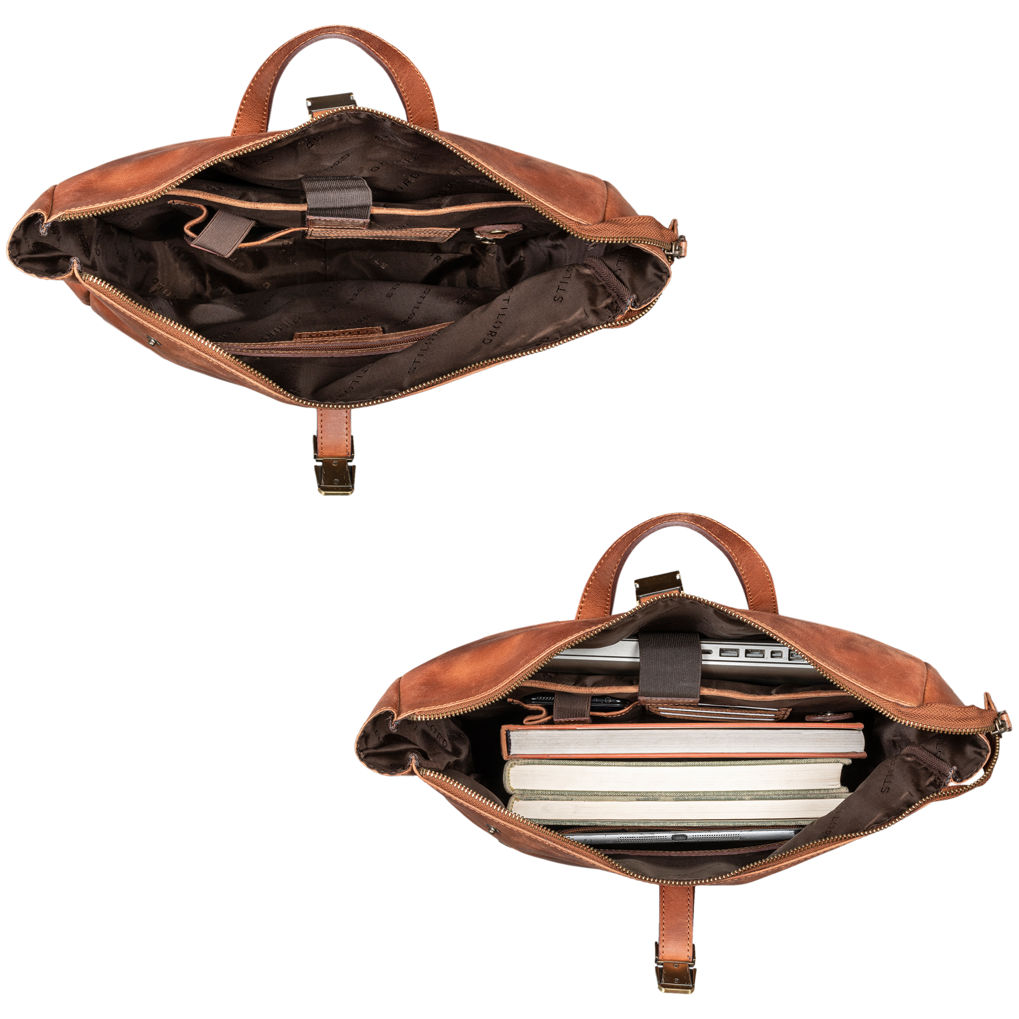 "Edmund" Rolltop Backpack Leather Men and Women | STILORD