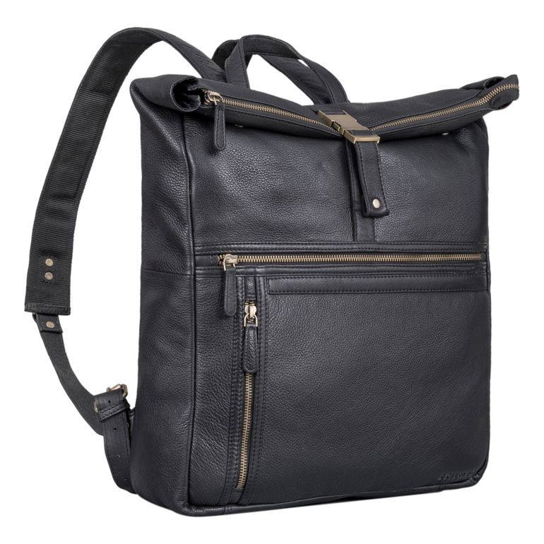 "Edmund" Rolltop Backpack Leather Men and Women